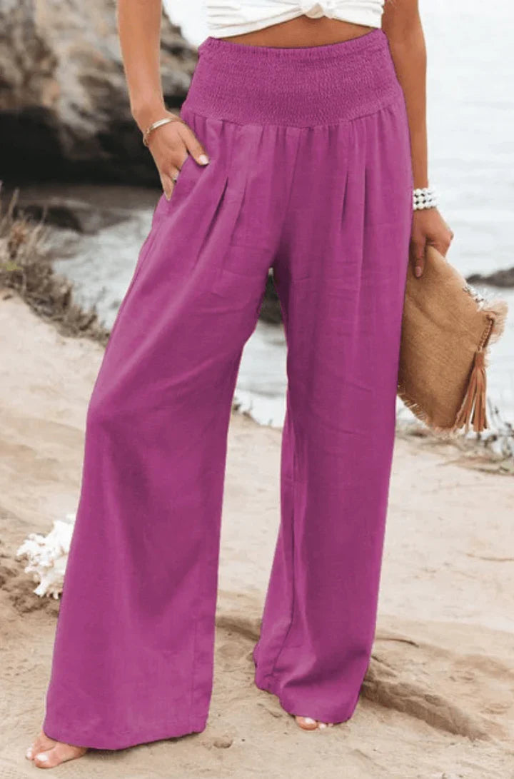Elegante, dehnbare Palazzo-Hose für Damen