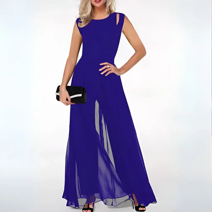 Damen Sommer Jumpsuit mit Cut-Outs an den Schultern