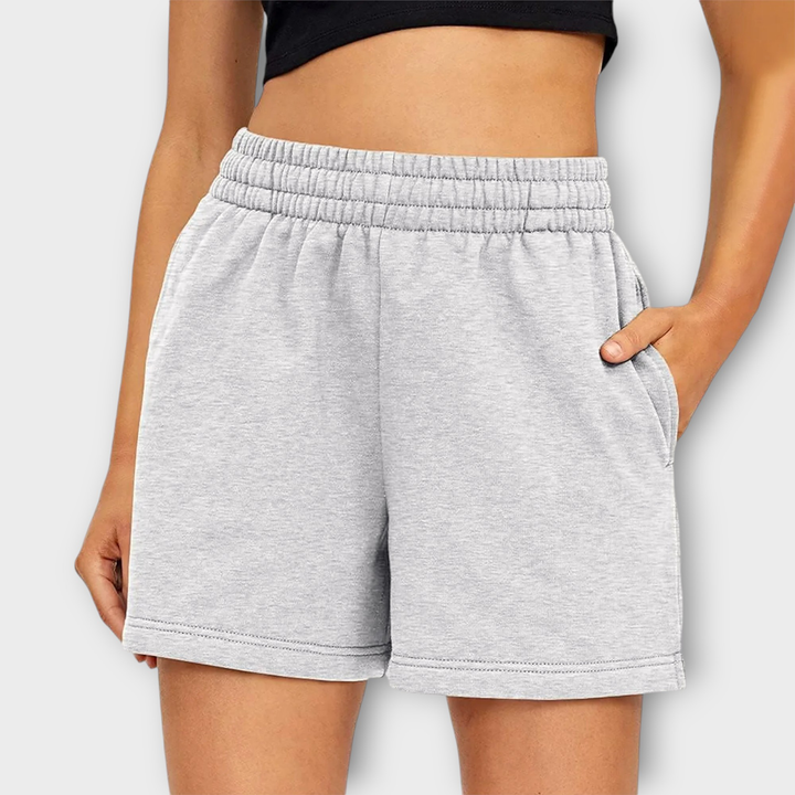 Damen Sommer Shorts mit elastischem Bund und Taschen