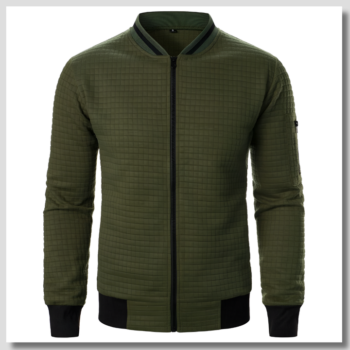 Herren-Pullover mit halbem Reißverschluss