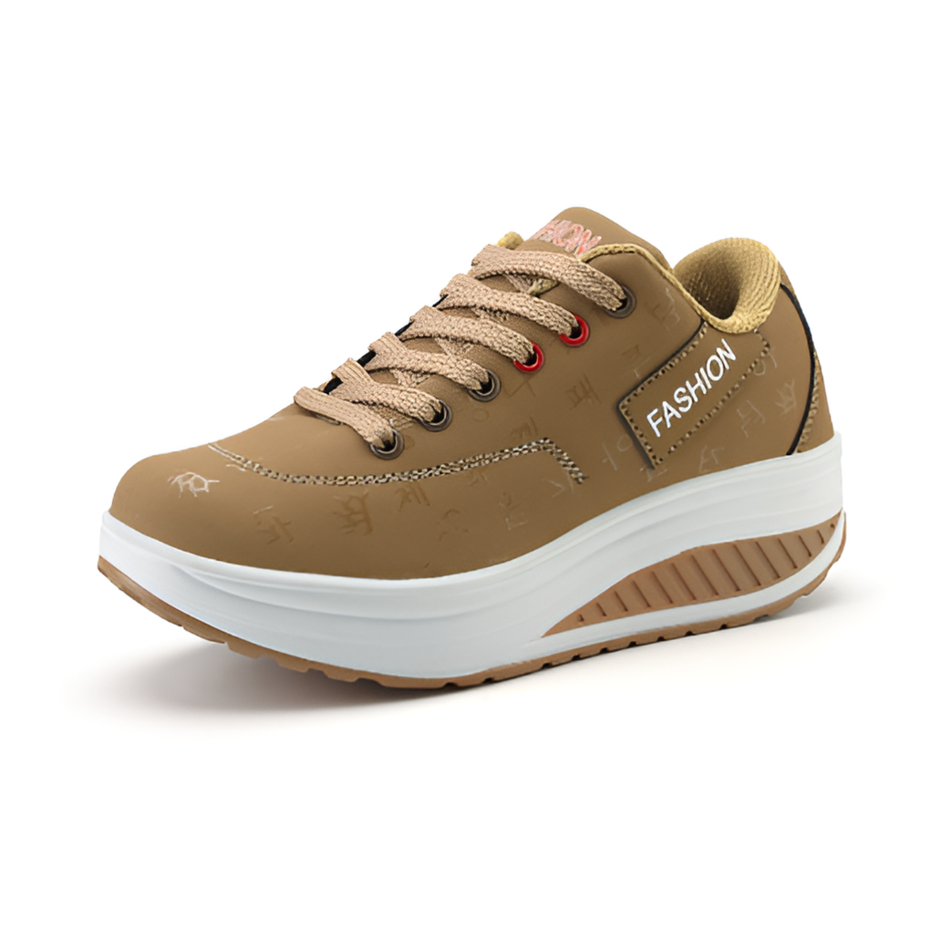 Damen-Plateauschuhe aus PU-Leder