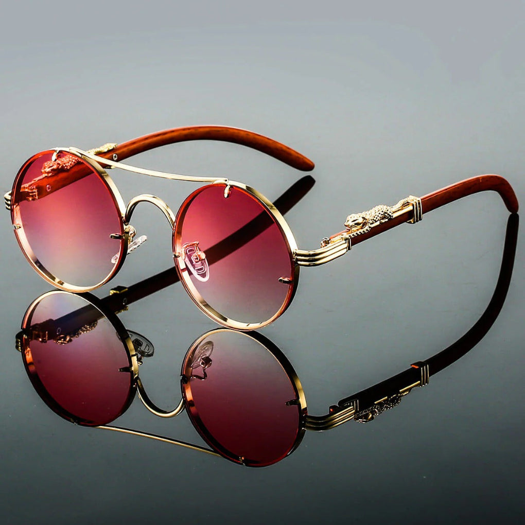 Retro-Stil mit modernem Schutz Vintage-Sonnenbrille mit doppelter Brücke