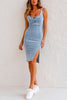 Damen Denim Mini-Kleid mit Seitenschlitz