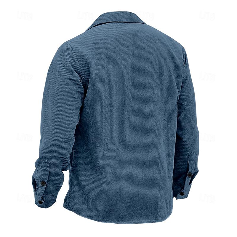 Herrenjacke mit Knopfleiste und Brusttaschen