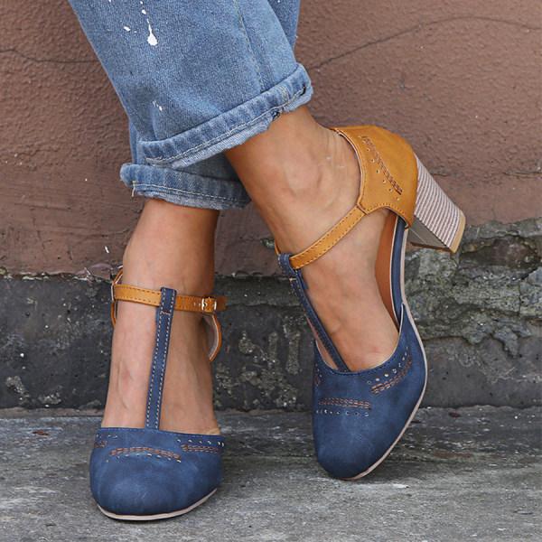 Damen Sommerschuhe mit Knöchelriemen