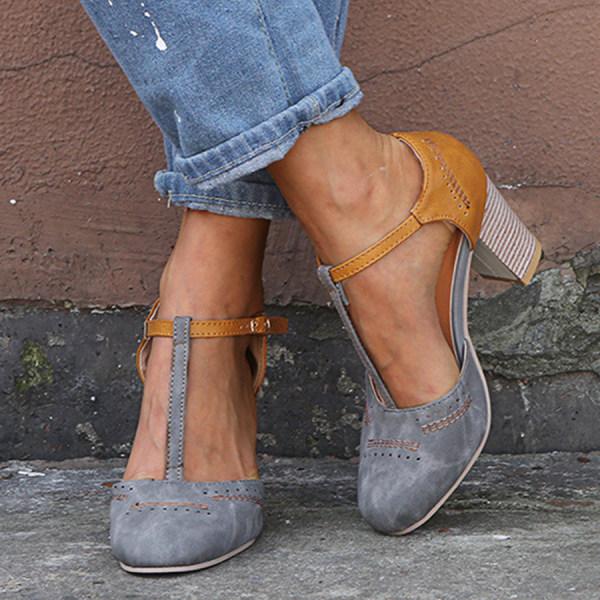 Damen Sommerschuhe mit Knöchelriemen