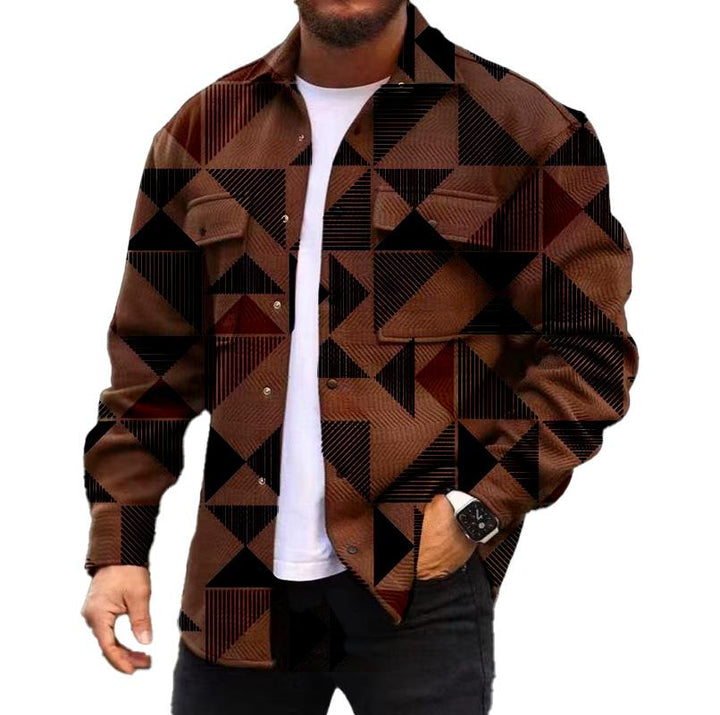 Herrenjacke mit Knopfverschluss und Brusttaschen