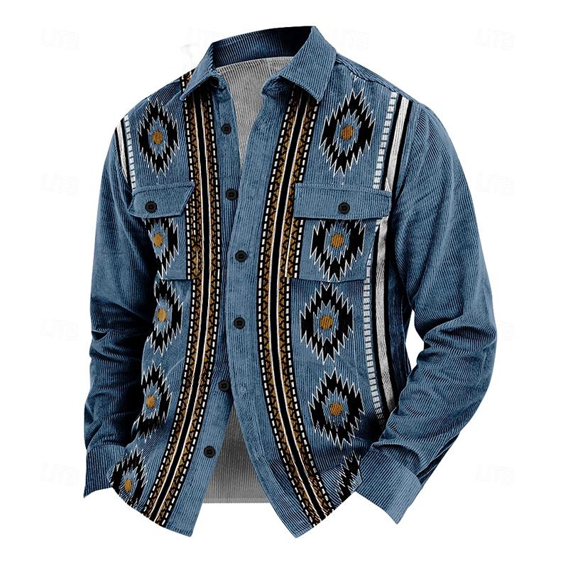 Herrenjacke mit Knopfleiste und Brusttaschen