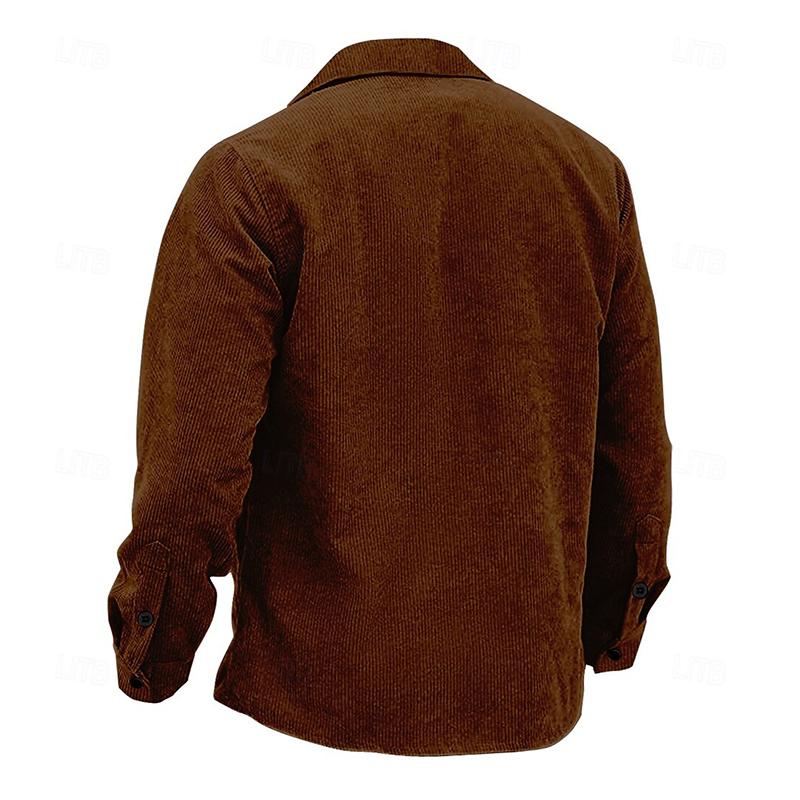 Herrenjacke mit Knopfleiste und Brusttaschen