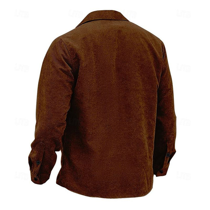 Herrenjacke mit Knopfleiste und Brusttaschen