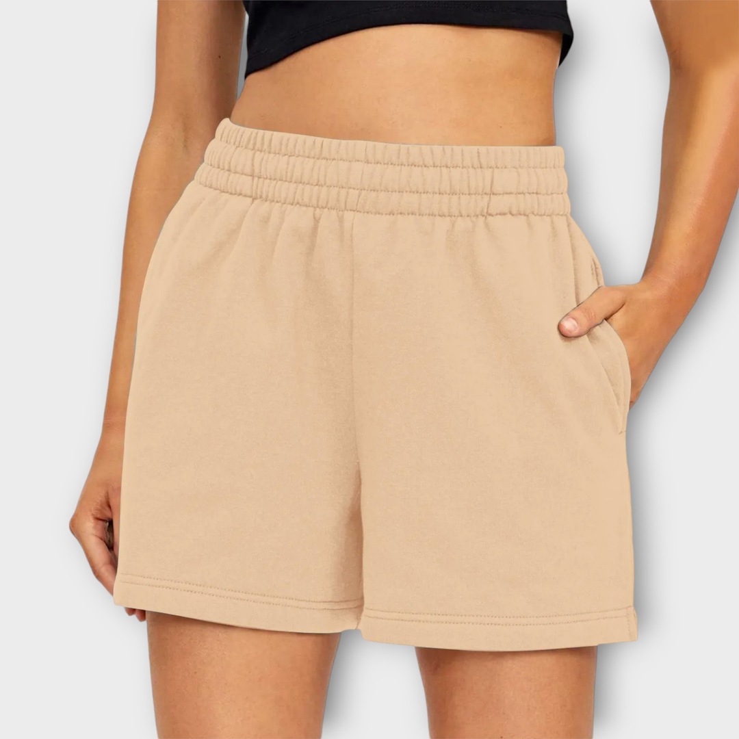 Damen Sommer Shorts mit elastischem Bund und Taschen