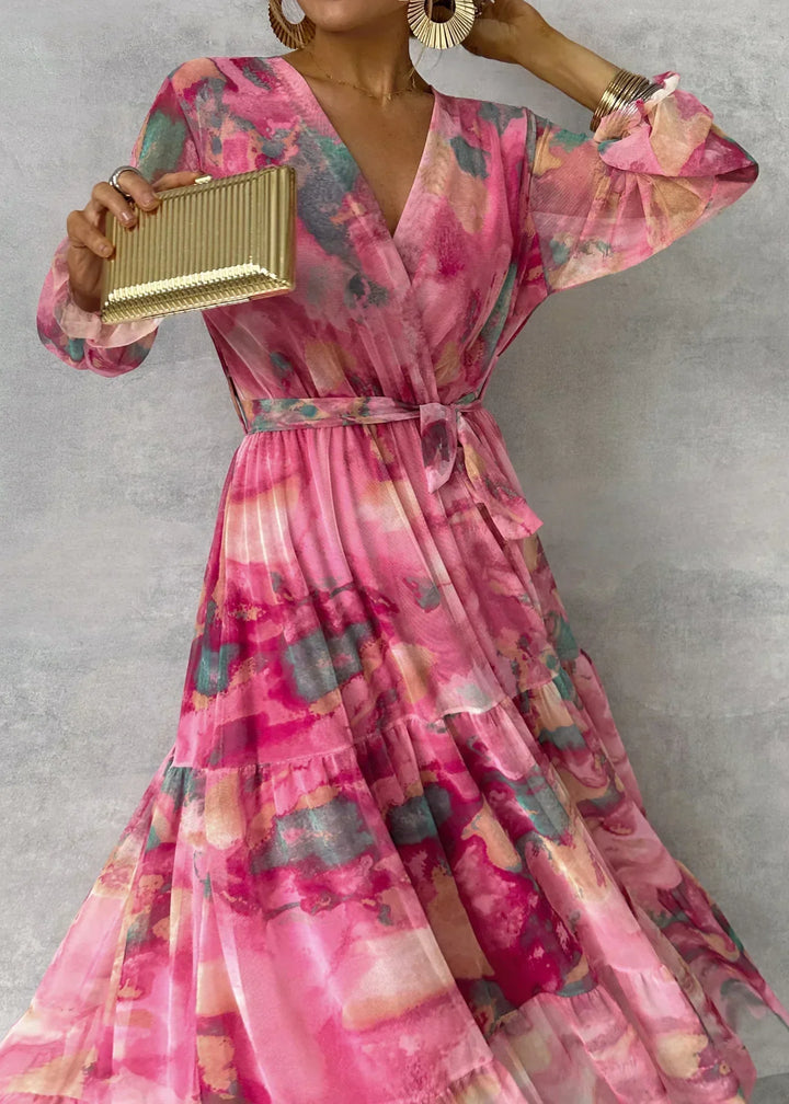 Langärmeliges Sommerkleid für Damen Modern und leicht