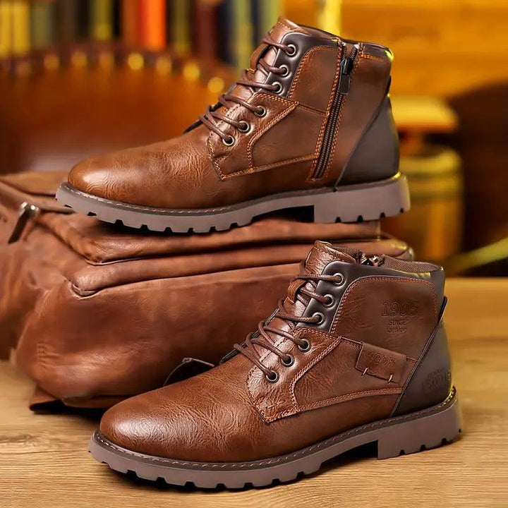 Elegante Herrenstiefel mit Reißverschluss aus Leder Elegant und strapazierfähig