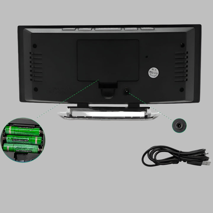 Geschwungener LED-Wecker