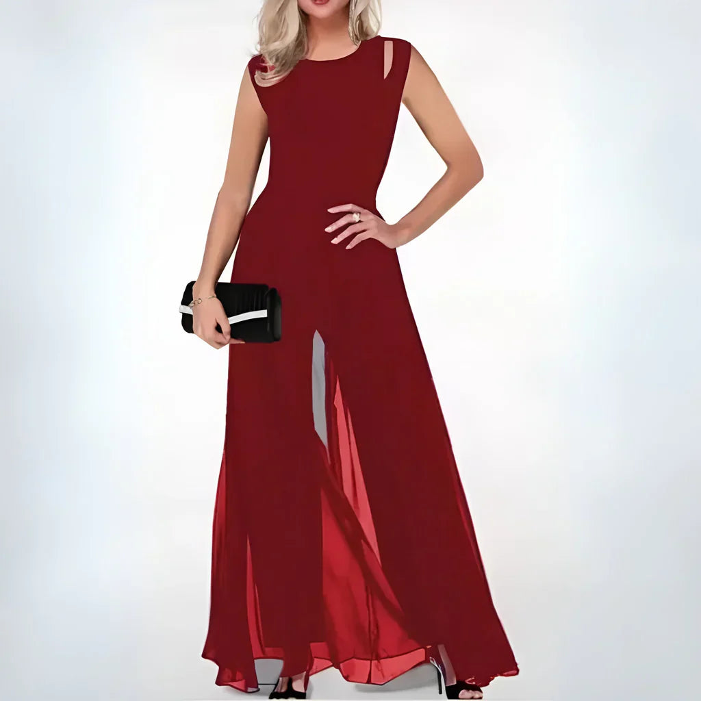 Damen Sommer Jumpsuit mit Cut-Outs an den Schultern
