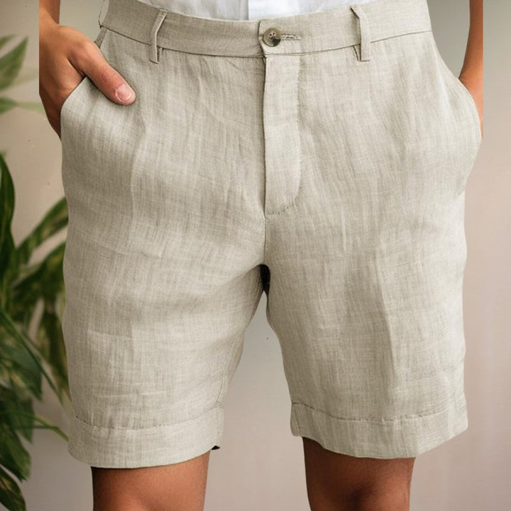 Herren Leinen-Shorts für Sommer mit Taschen