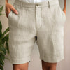 Herren Leinen-Shorts für Sommer mit Taschen