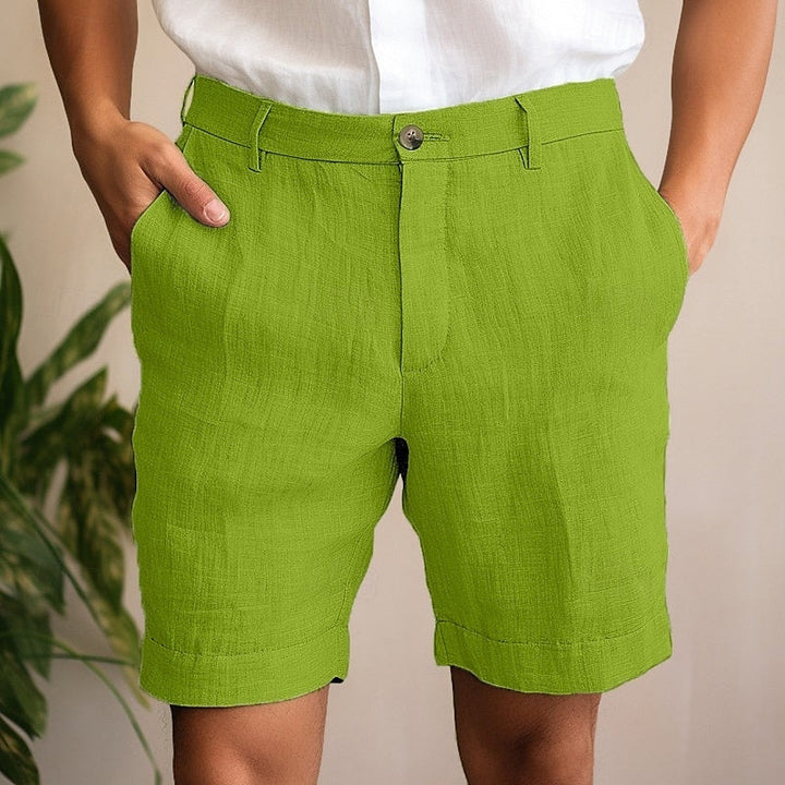 Herren Leinen-Shorts für Sommer mit Taschen