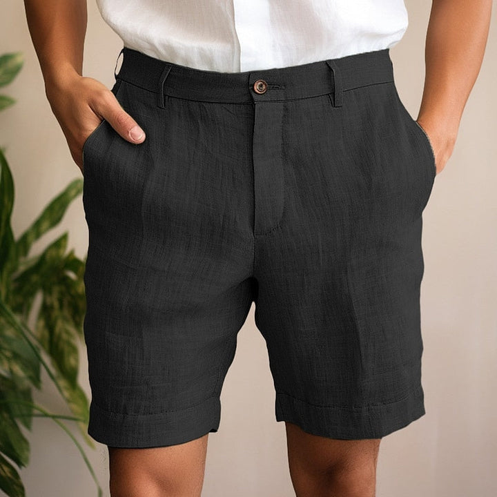 Herren Leinen-Shorts für Sommer mit Taschen