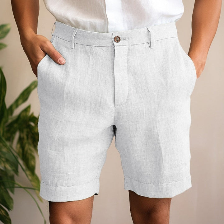 Herren Leinen-Shorts für Sommer mit Taschen