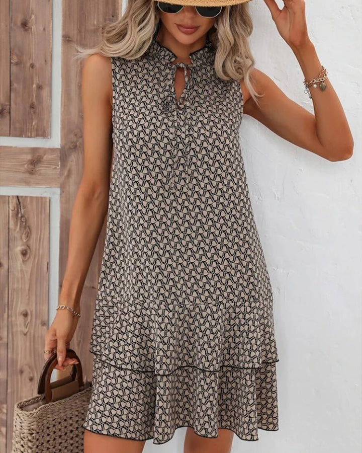 Damen ärmelloses Sommer-Mini-Kleid
