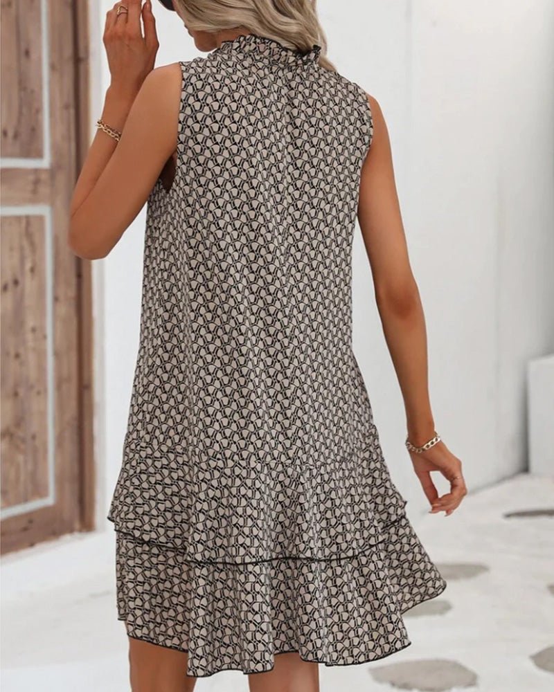 Damen ärmelloses Sommer-Mini-Kleid