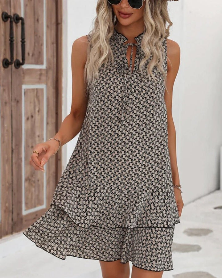 Damen ärmelloses Sommer-Mini-Kleid