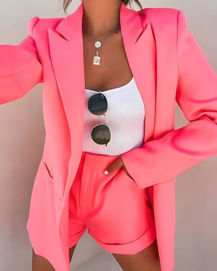 Damen Blazer und Shorts Set für den Sommer