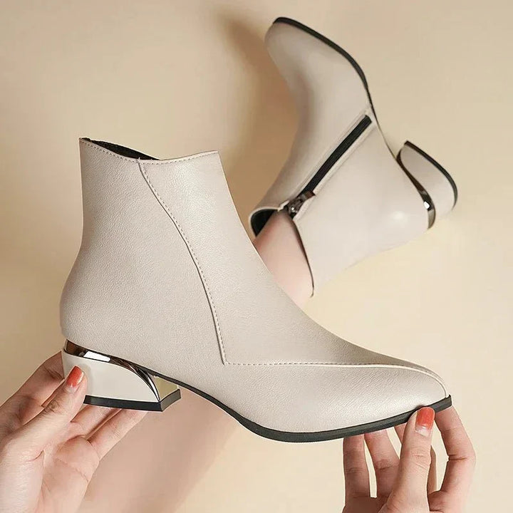 Damen Stiefeletten mit seitlichem Reißverschluss