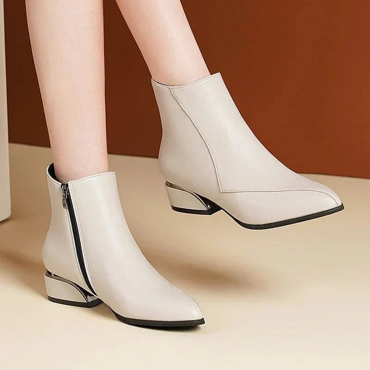 Damen Stiefeletten mit seitlichem Reißverschluss