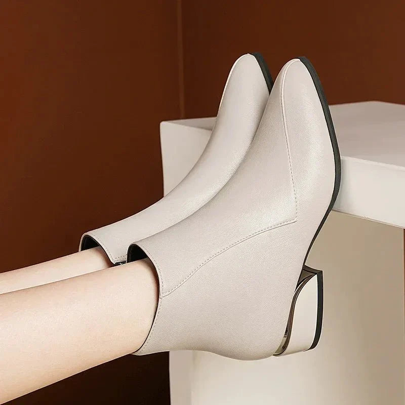 Damen Stiefeletten mit seitlichem Reißverschluss