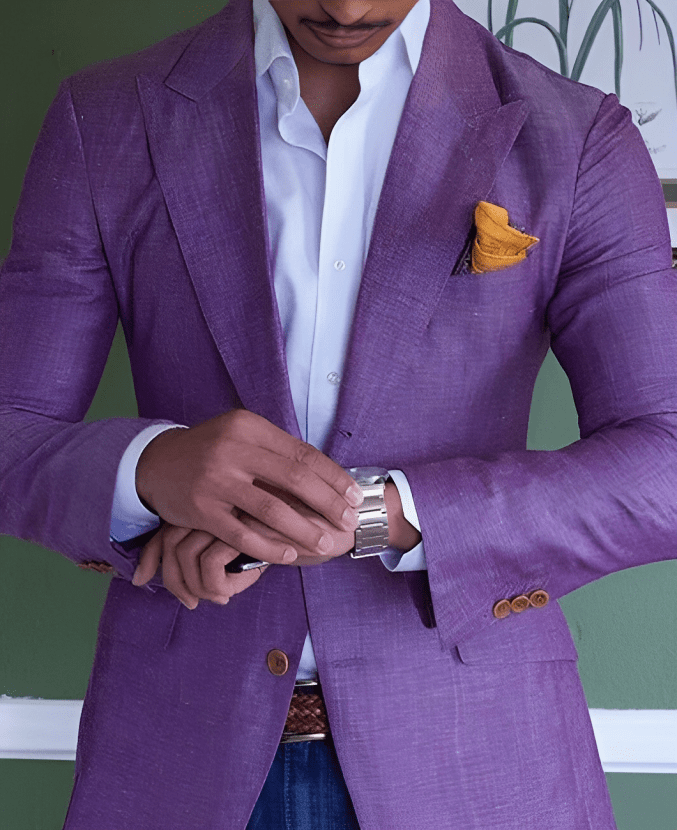 Herren Blazer mit Brusttasche und fallendem Revers