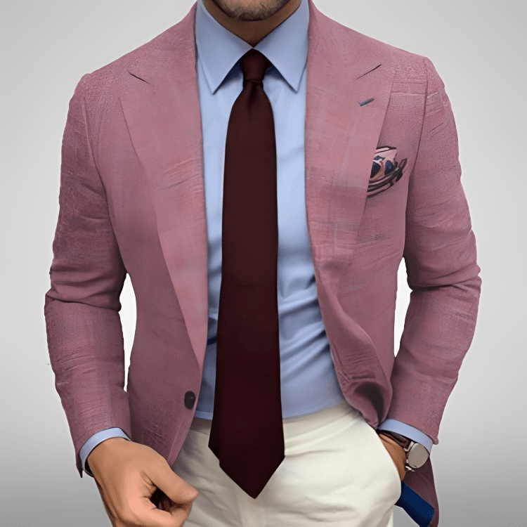 Herren Blazer mit Brusttasche und fallendem Revers