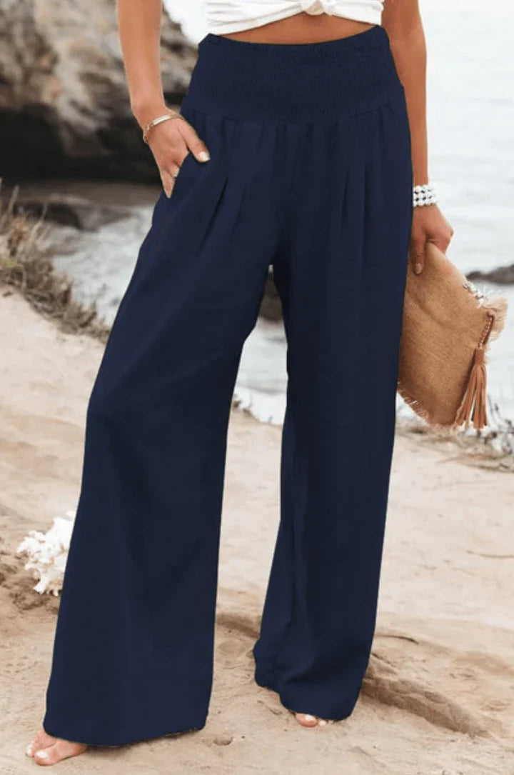 Elegante, dehnbare Palazzo-Hose für Damen