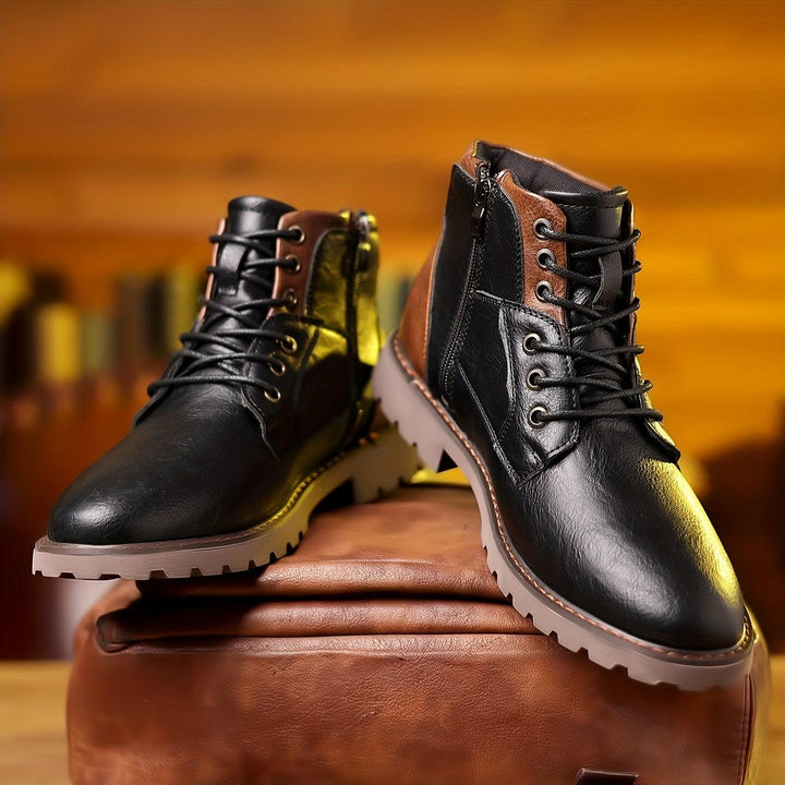 Elegante Herrenstiefel mit Reißverschluss aus Leder Elegant und strapazierfähig