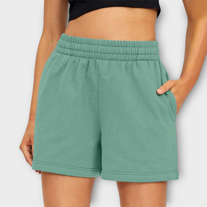 Damen Sommer Shorts mit elastischem Bund und Taschen