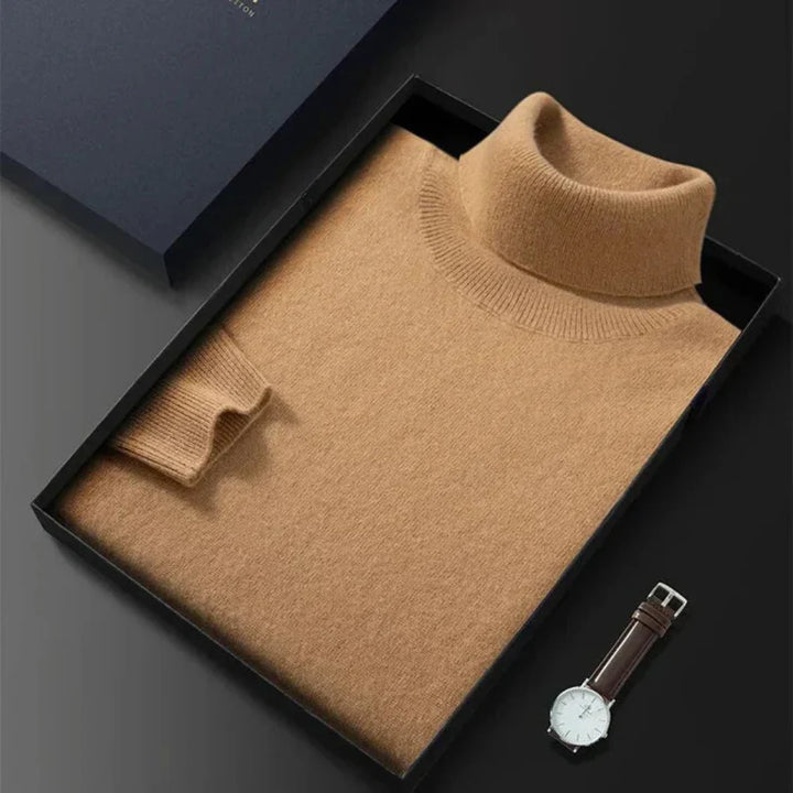 Herren-Strickpullover mit Rollkragen