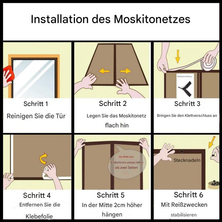 Magnetische Fliegengittertür