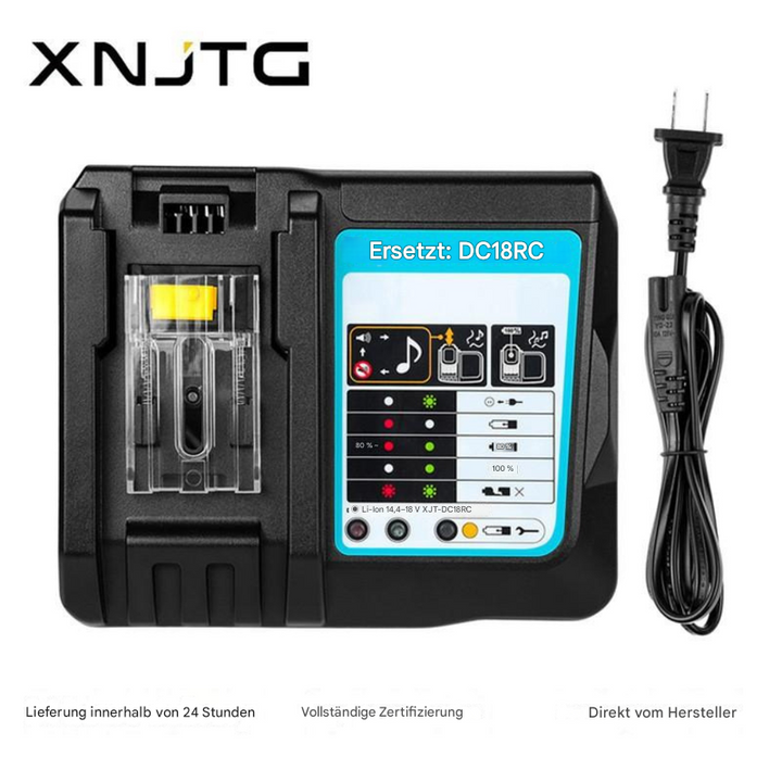 2 × 8,0Ah 18V Ersatzakkus + Ladegerät