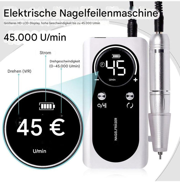 Wiederaufladbarer elektrischer Nagelbohrer mit 45.000 U/min