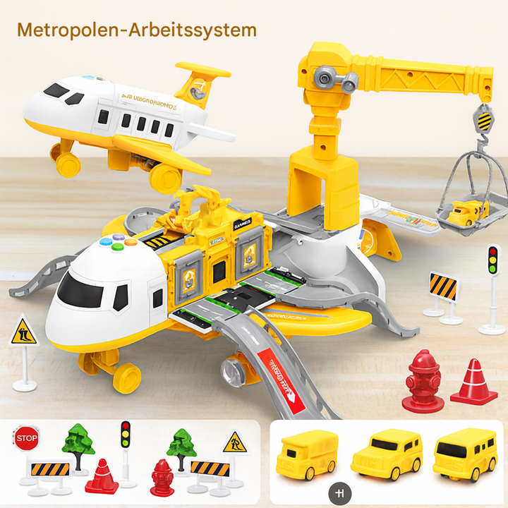 Verformbares Passagierflugzeug-Spielzeug mit Stauraum