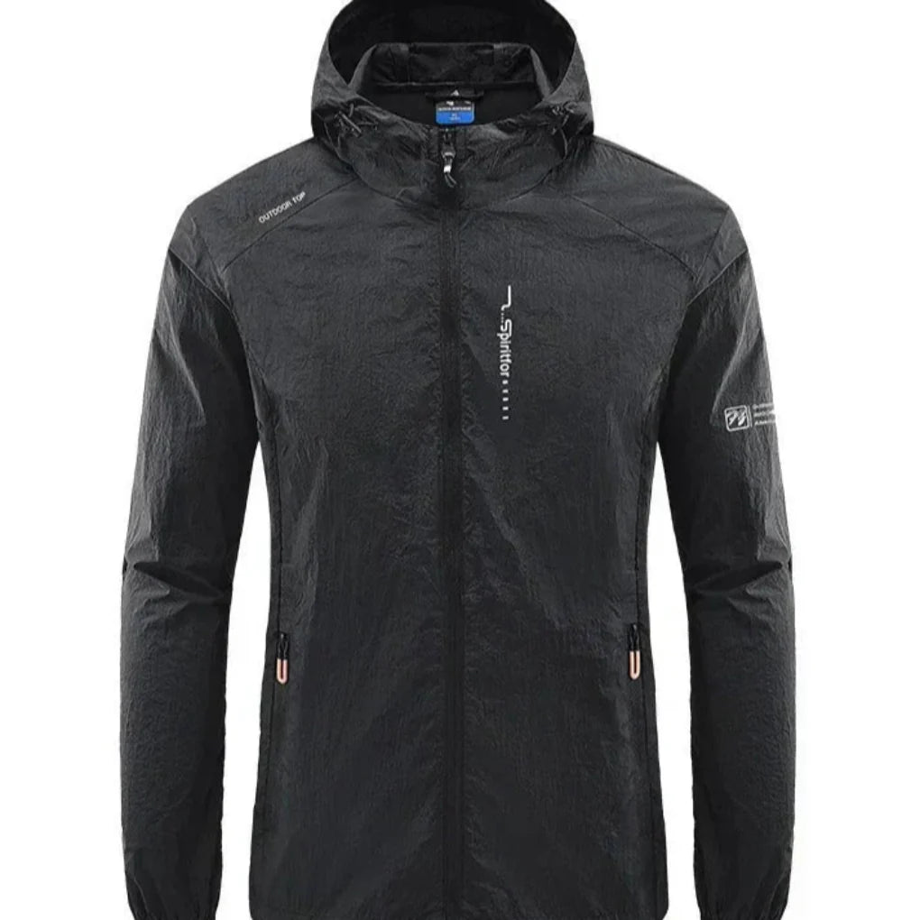 Ultraleichte, wind- und sonnengeschützte Sommerjacke mit Kapuze für Herren