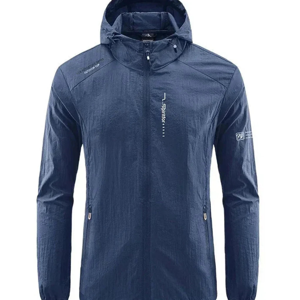 Ultraleichte, wind- und sonnengeschützte Sommerjacke mit Kapuze für Herren