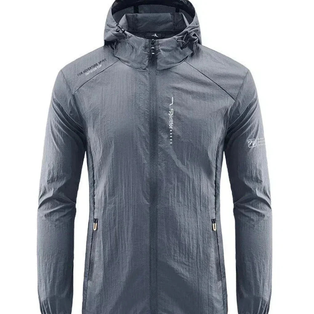 Ultraleichte, wind- und sonnengeschützte Sommerjacke mit Kapuze für Herren