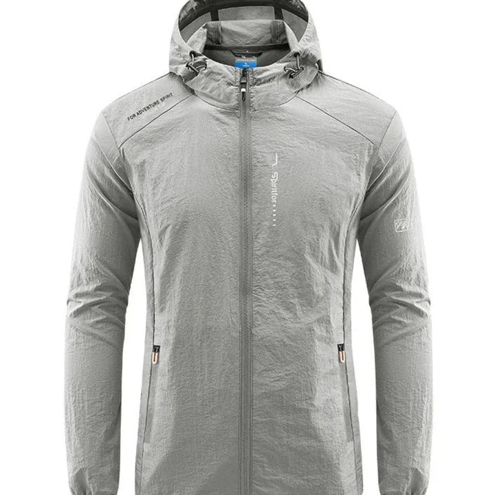 Ultraleichte, wind- und sonnengeschützte Sommerjacke mit Kapuze für Herren